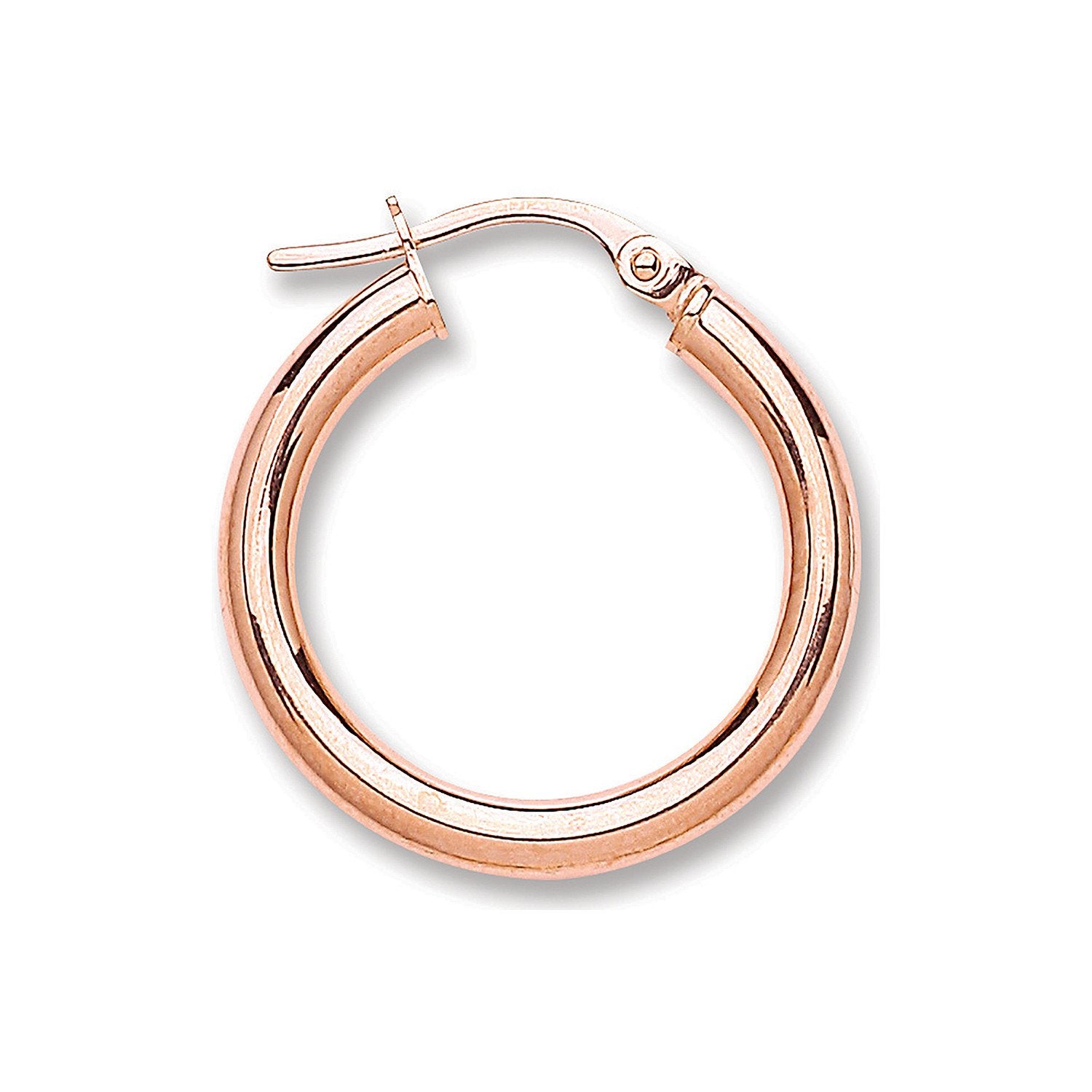 R/G 20mm Round Tube Hoop Earrings