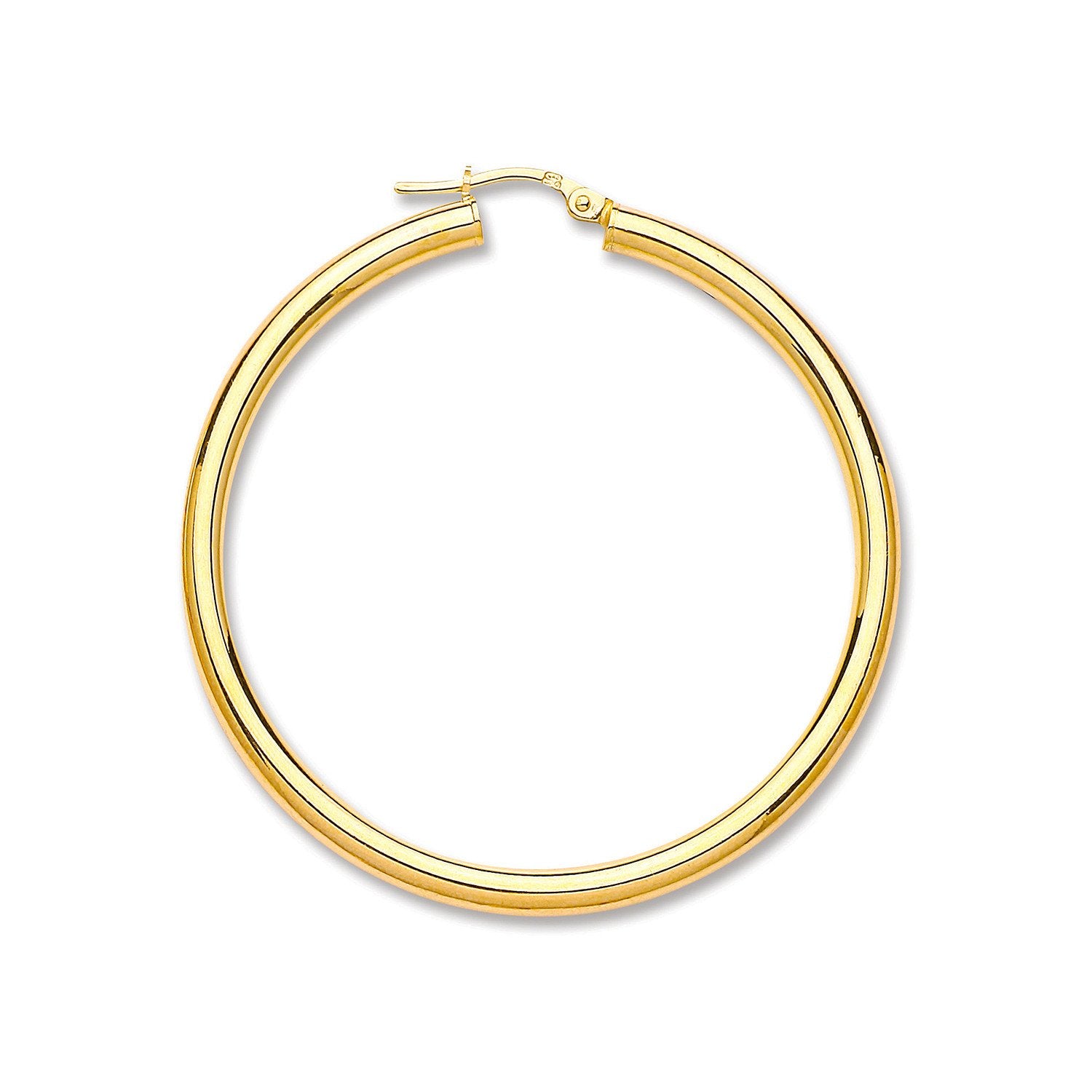 Y/G 46mm Plain Tube Hoop Earrings