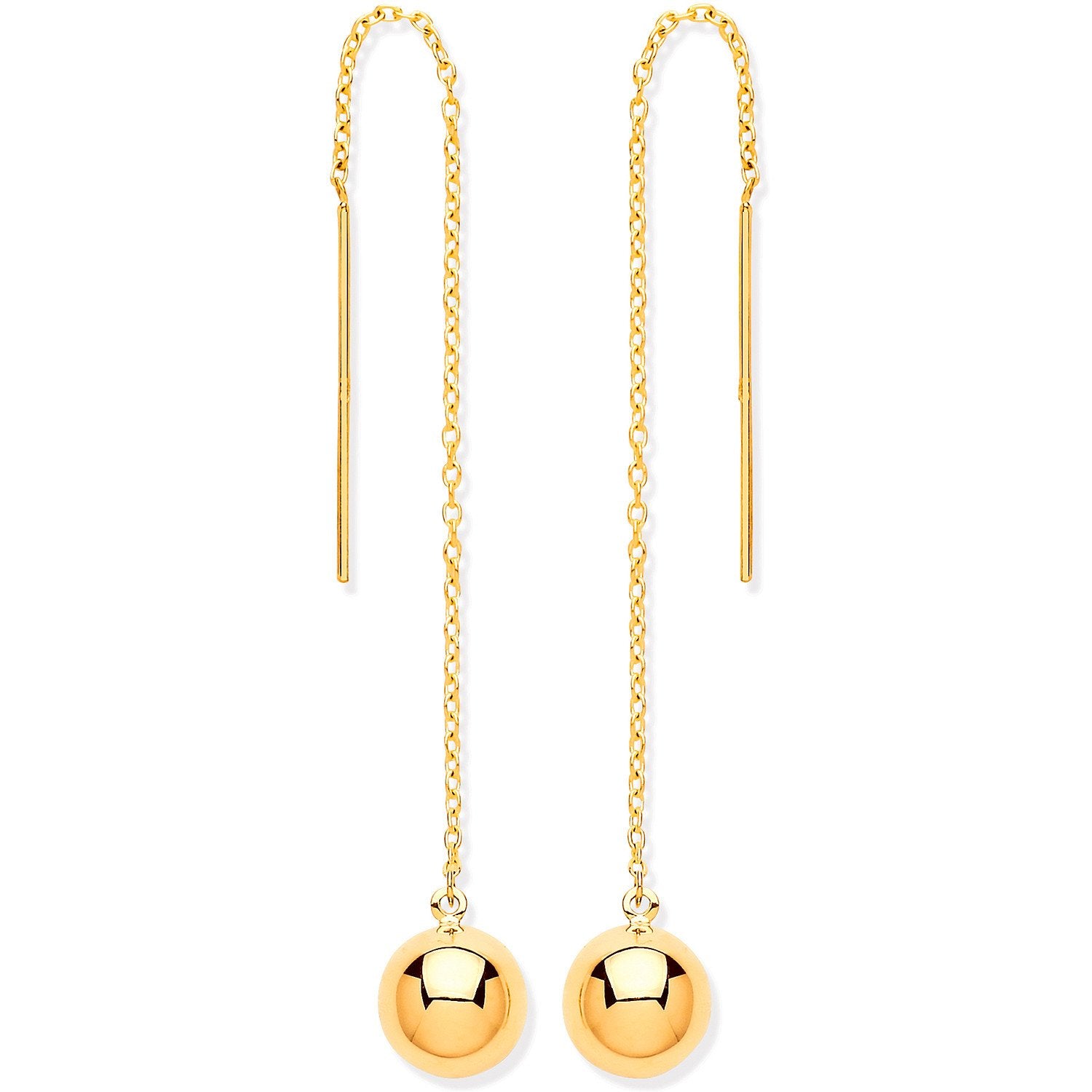 Y/G Ball Chain Threader Earrings