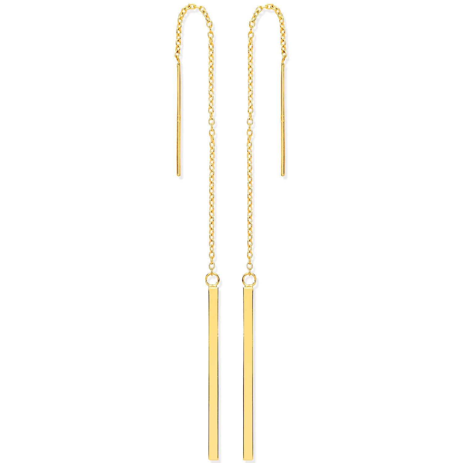 Y/G Chain Drop Threader Earrings