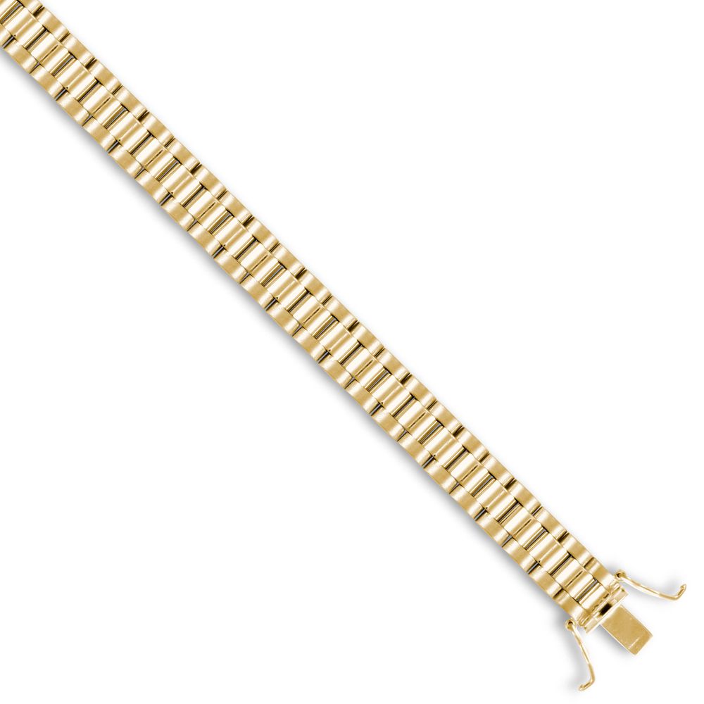9ct Yellow Gold Watch Style 8.0mm Bracelet