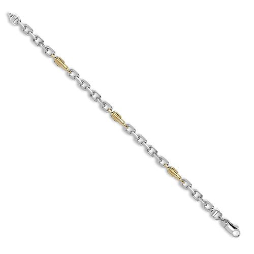 9ct Yellow Solid Cable and Spindle Necklace| Bracelet