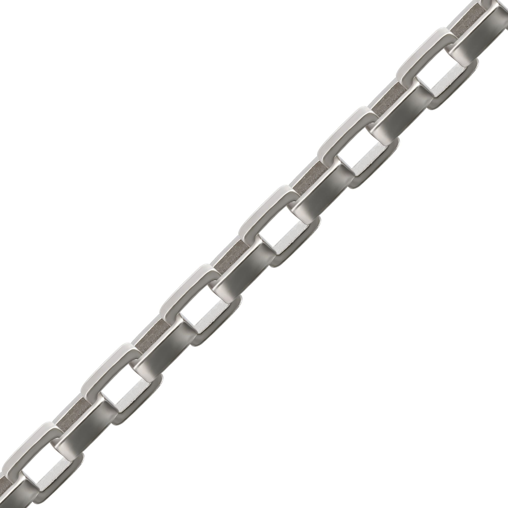 9ct White Gold Solid Paper Chain