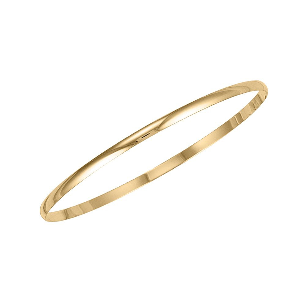 9ct Yellow Gold D-Shaped Slave Bangle