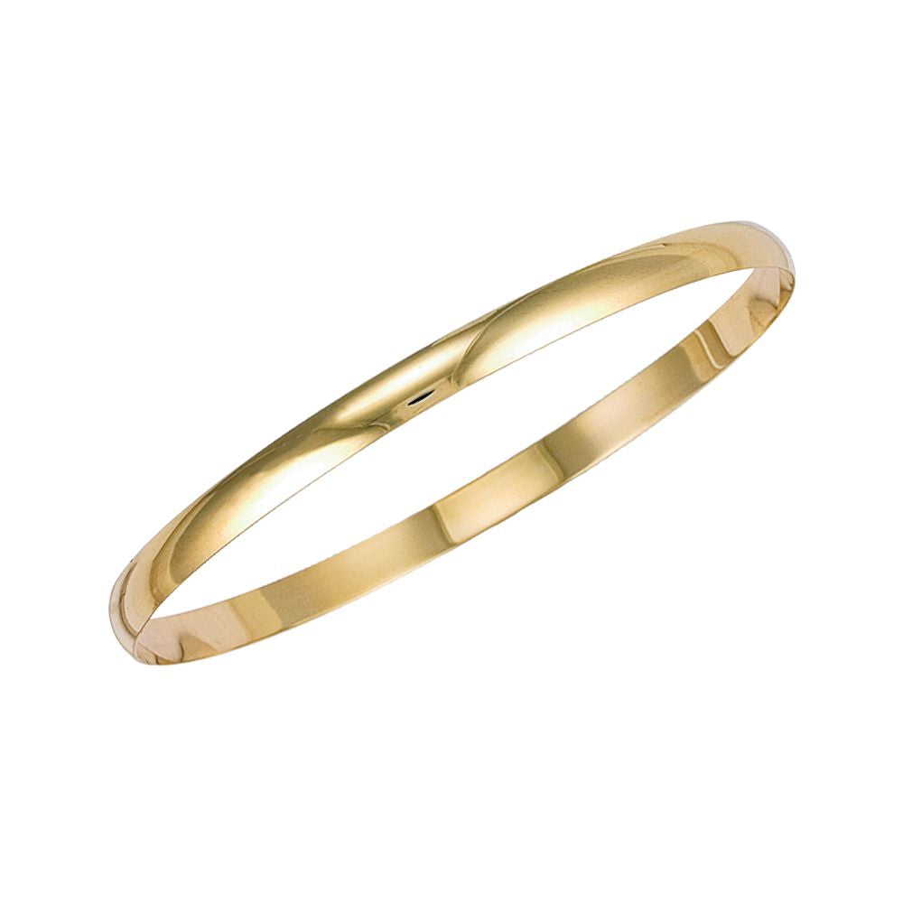 9ct Yellow Gold 5mm D-Profile Slave Bangle