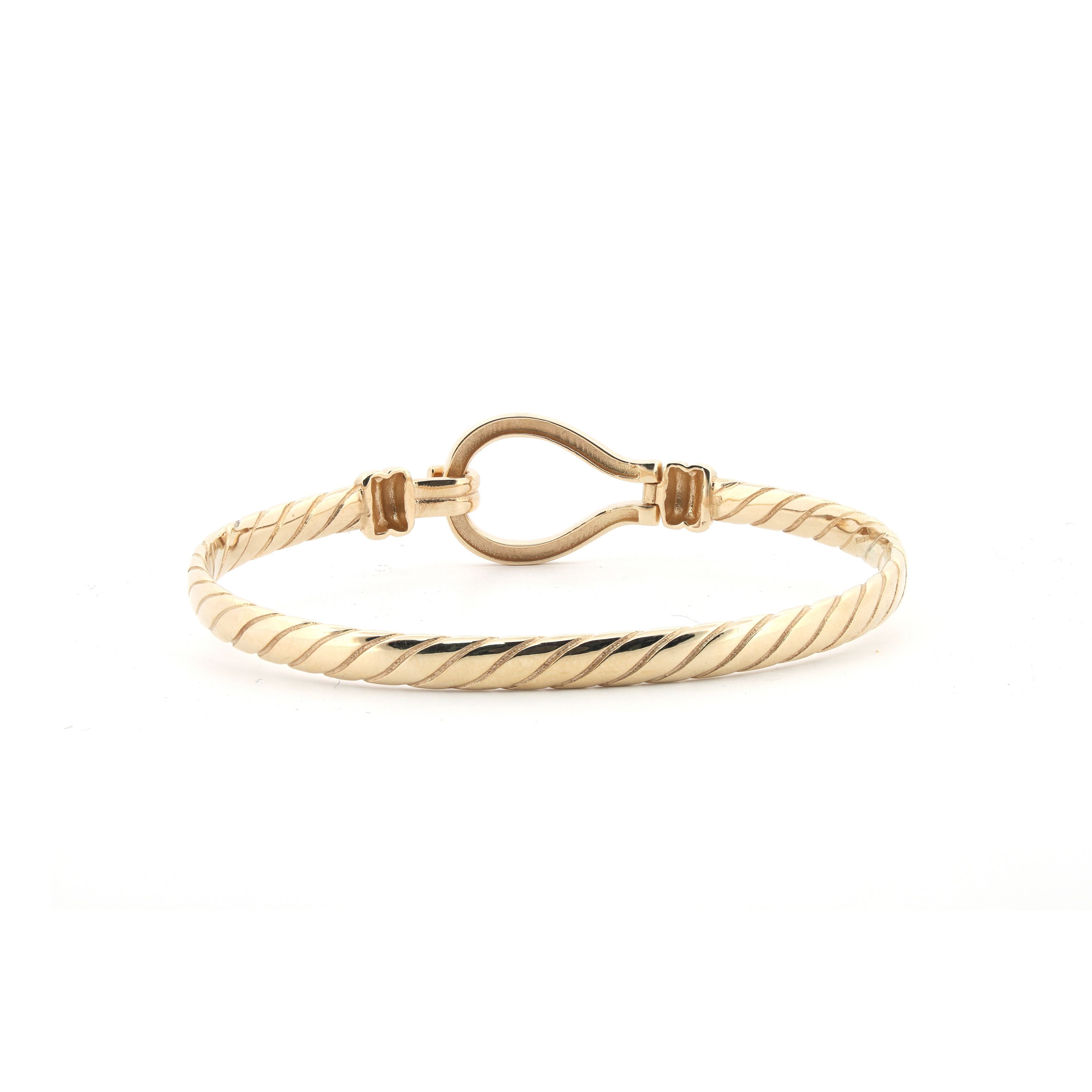 JBG355 | 9ct Yellow Ladies hook bangle