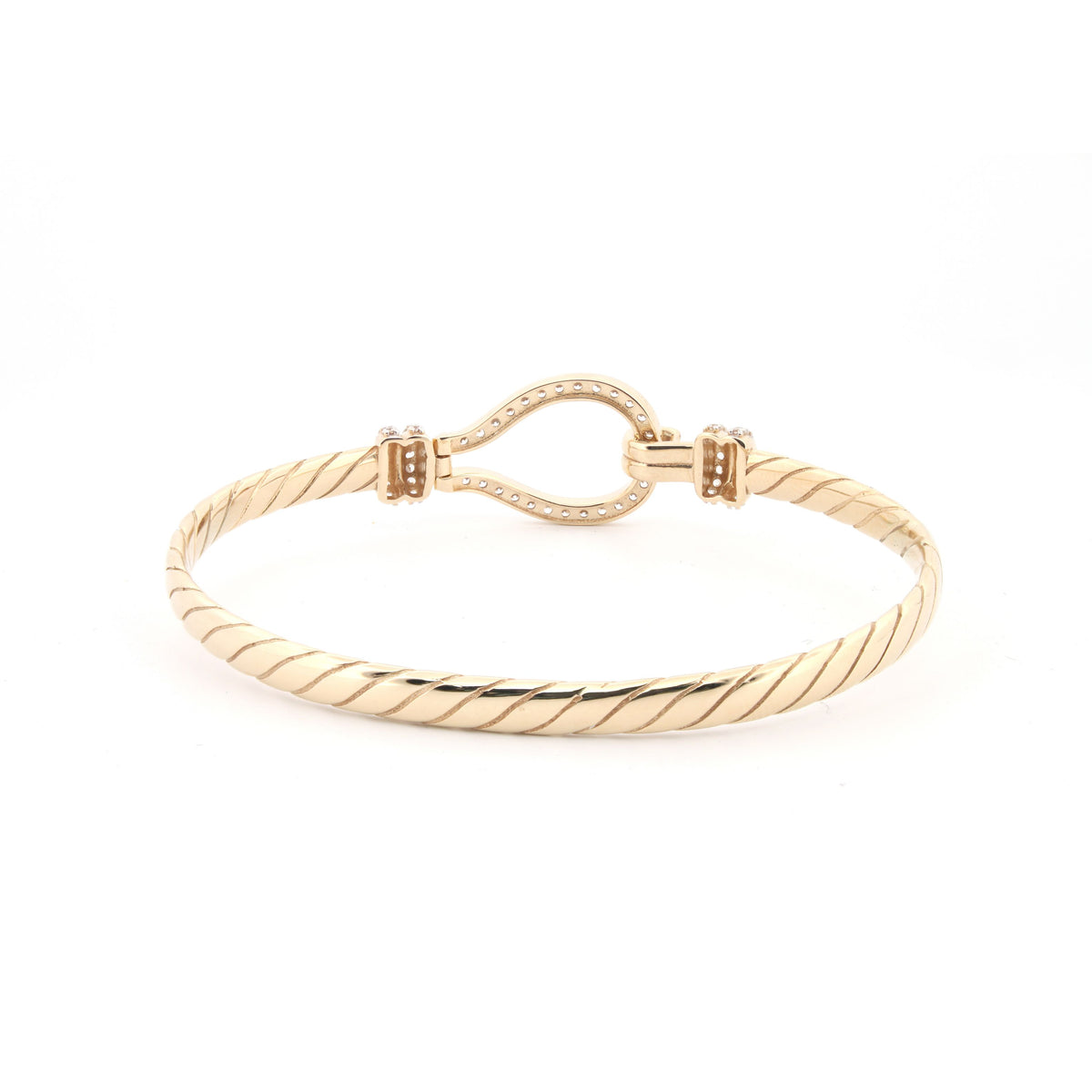 9ct Yellow Ladies hook bangle