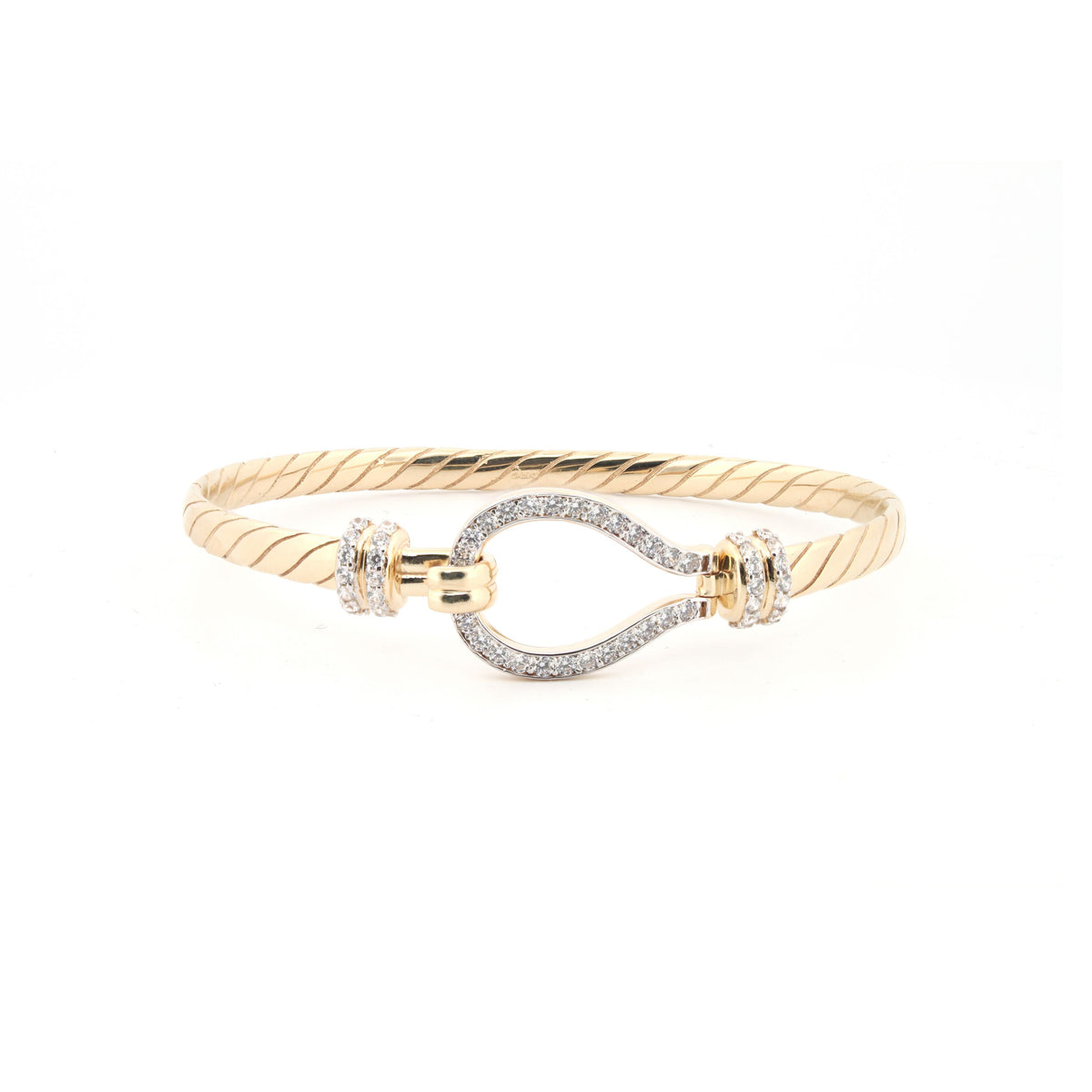 9ct Yellow Ladies hook bangle