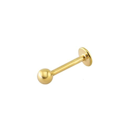 9ct Yellow 10mm Labret (Lip) Stud