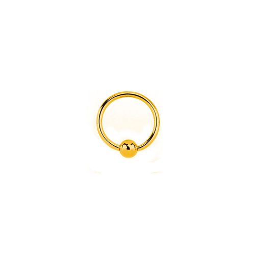 9ct Yellow 10mm Ball Closure Ring (Eyebrow, Ear & Nipple)