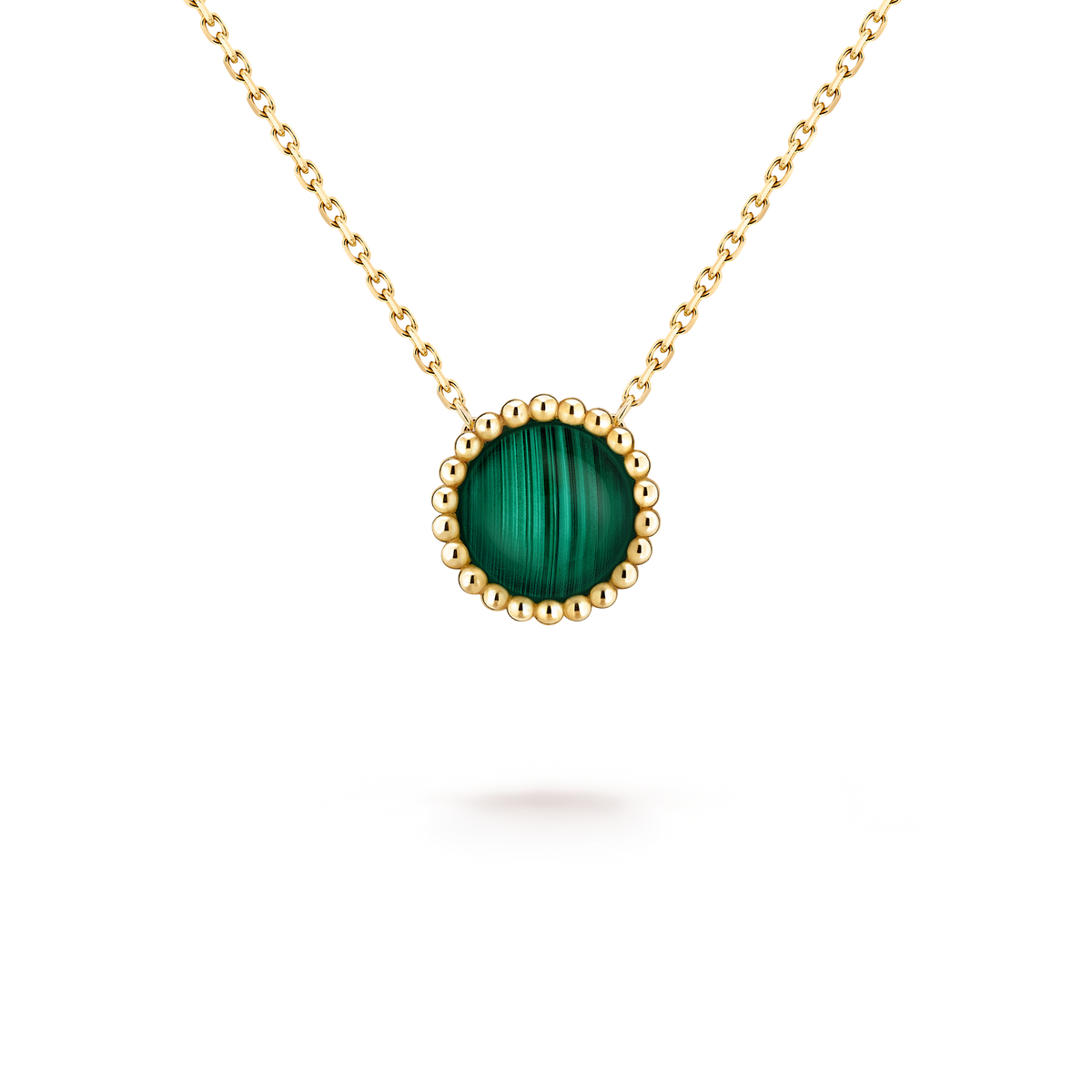 Van Cleef & Arpels Perlée Couleurs Malachite Pendant 18K Yellow Gold