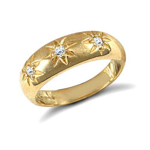 9ct Yellow Gold Cubic Zirconia Children's Ring