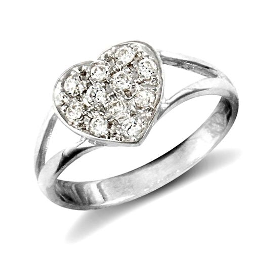 9ct White Gold Cubic Zirconia Children's Ring