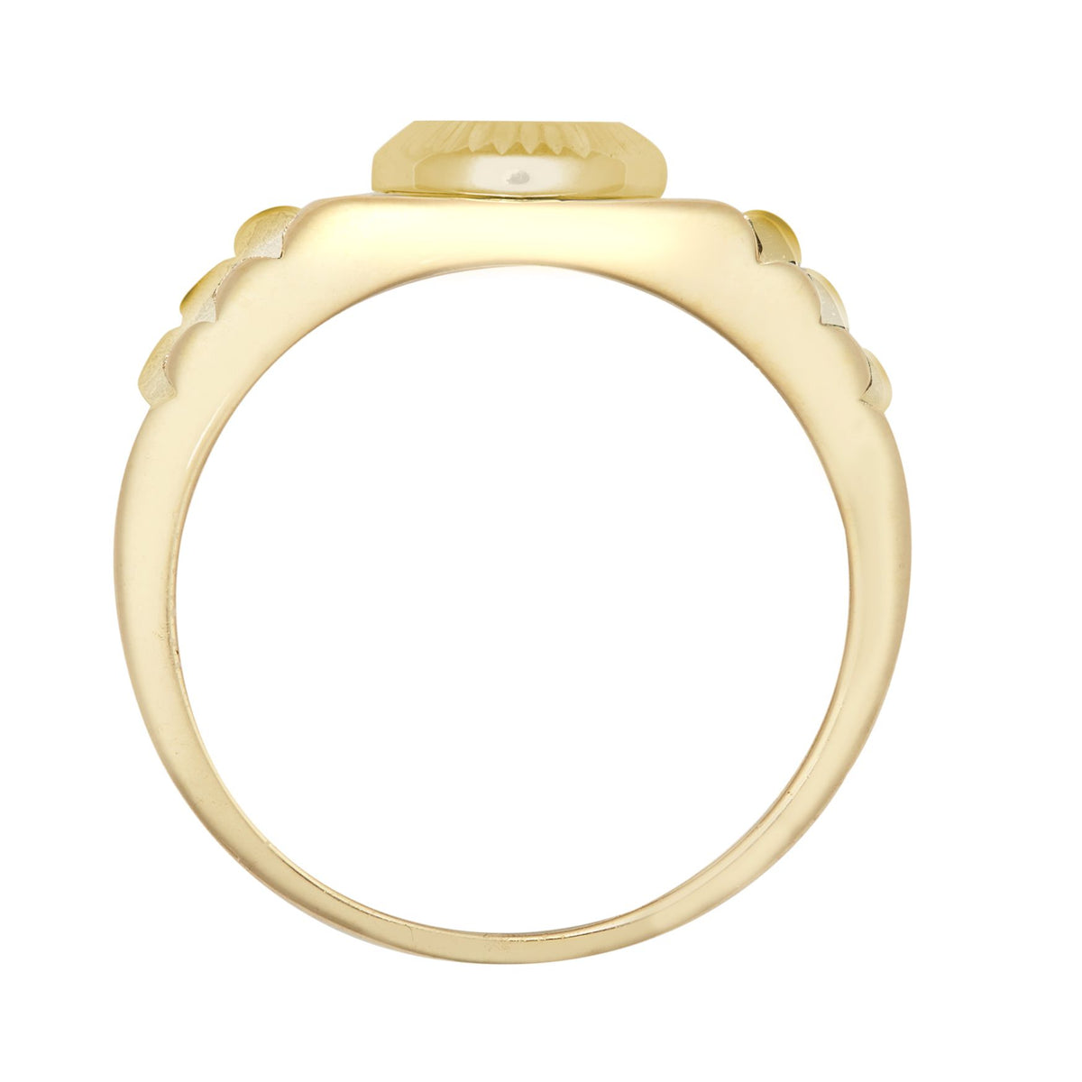 9ct Yellow Gold Child's Cubic Zirconia Set Watch Strap & Bezel Ring