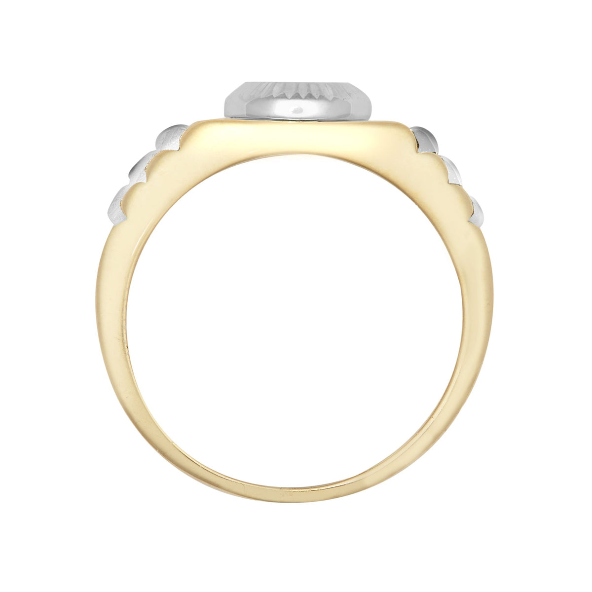 9ct 2 Colour Gold Child's Cubic Zirconia Set Watch Strap & Bezel Ring