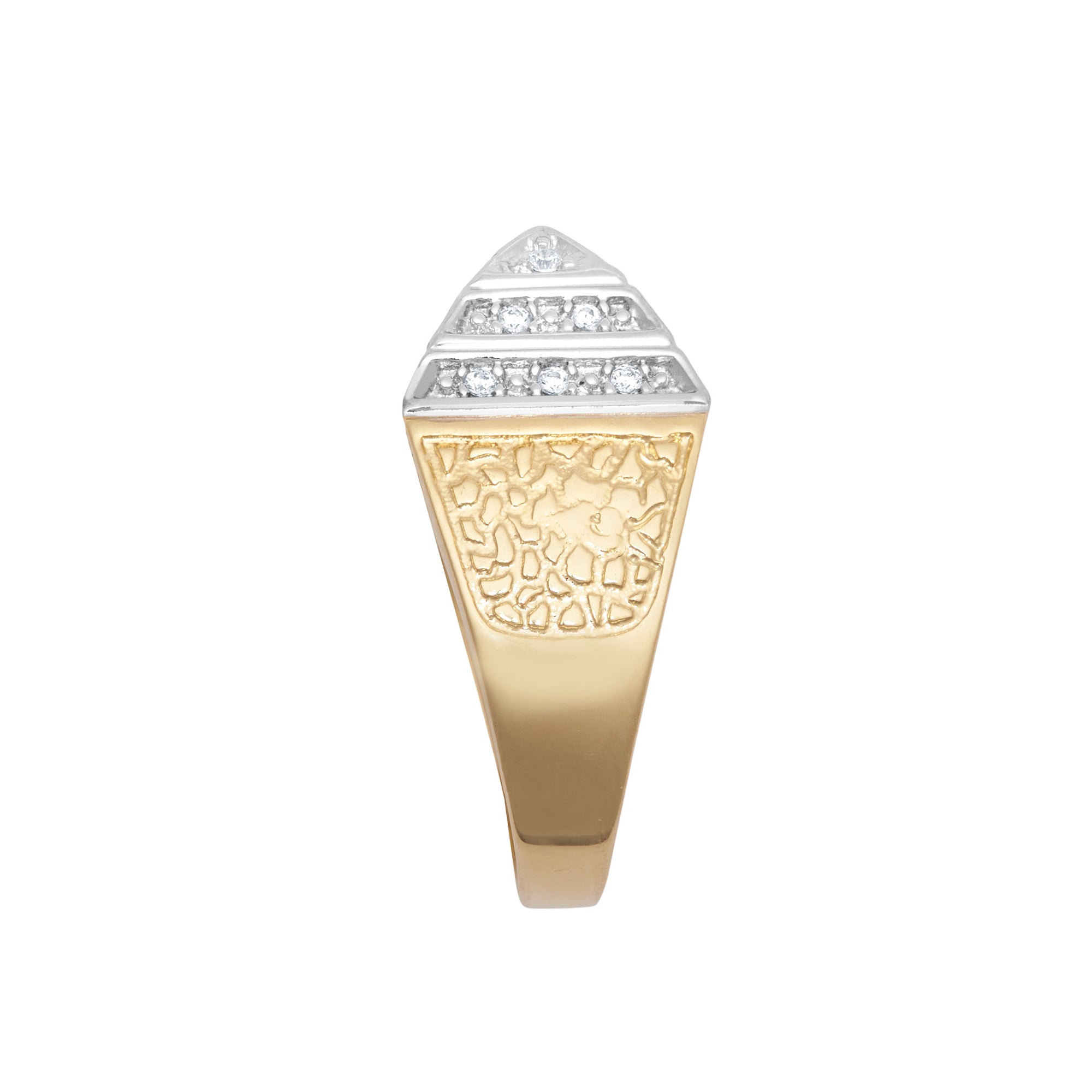 9ct Yellow Gold Child's Cubic Zirconia Set Pyramid Ring