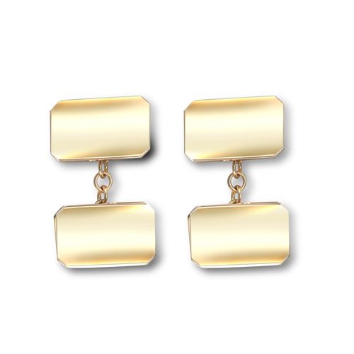 9ct Yellow Gold Cufflinks Oblong