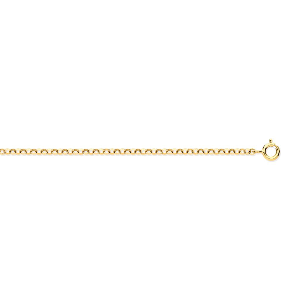 9ct Yellow Gold Belcher 1.95mm Chain 16-18 Inch Extender