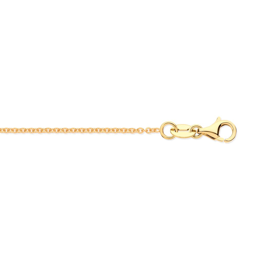9ct Yellow Gold Rolo 1.1mm Chain 16-18 Inch Extender