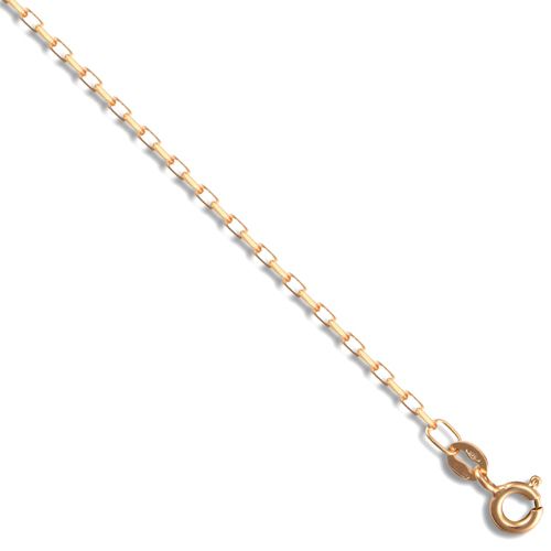 9ct Yellow Gold Italian Diamond Cut Belcher Gauge Pendant Chain