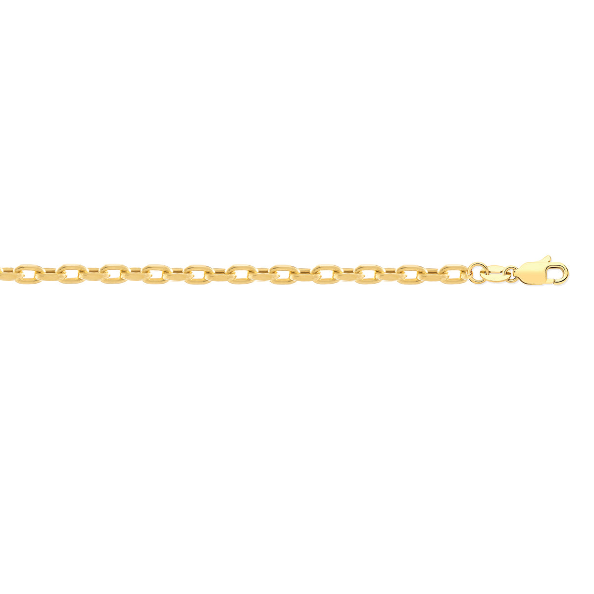 9ct Yellow Gold Hollow Forzentina 4.3mm Chain