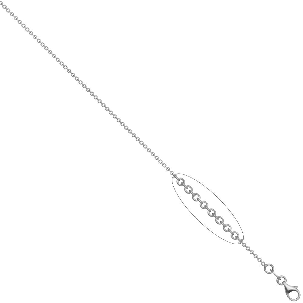 18ct White Gold Rolo Chain 1.5mm Gauge Pendant Chain
