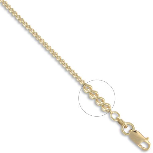 18ct Yellow Gold Curb 1.8mm Gauge Pendant Chain