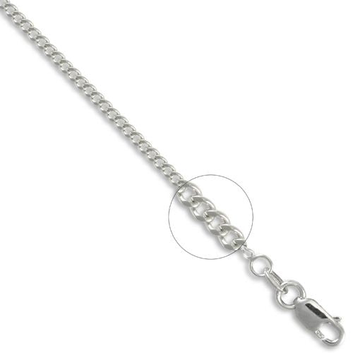 18ct White Gold Curb 1.8mm Gauge Pendant Chain