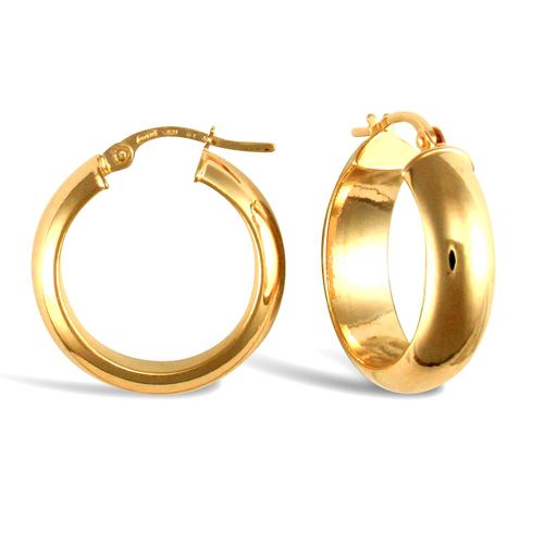 9ct Yellow Gold Wedding Band Earrings