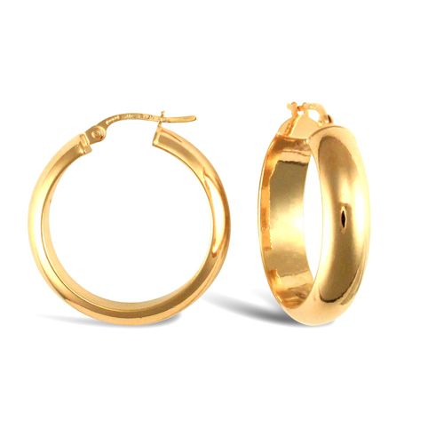 9ct Yellow Gold Wedding Band Earrings