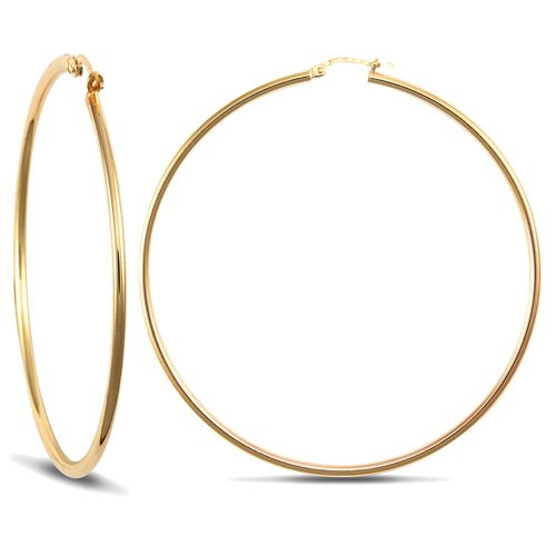 9ct Yellow Gold Polished Hoop Earrings