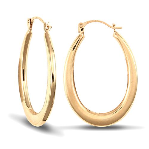 9ct Yellow Gold Creole Earrings
