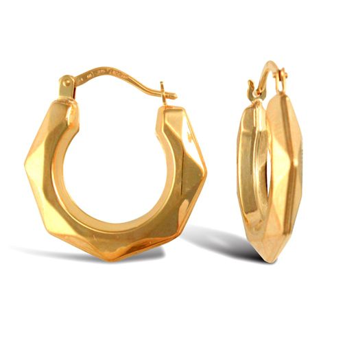 9ct Yellow Gold Creole Earrings