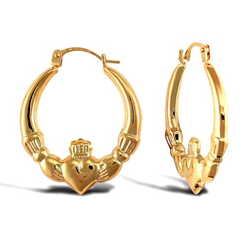9ct Yellow Gold Creole Earrings