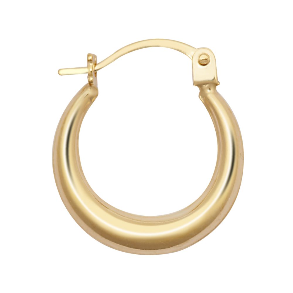 9ct Yellow Graduated Polished Creole Earring