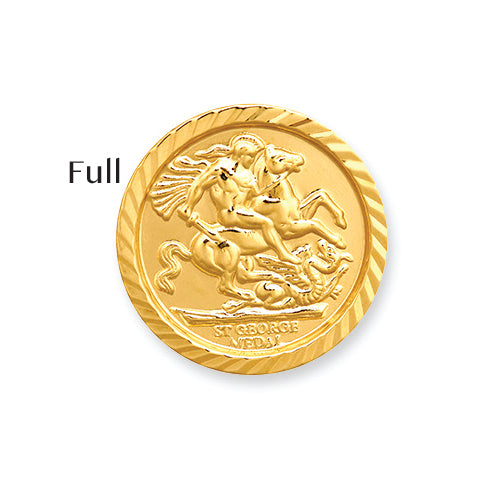 9ct Gold George & Dragon Full SovereignSize Insert
