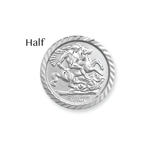925 Silver George & Dragon Half Sovereign Size Insert (AFD085)