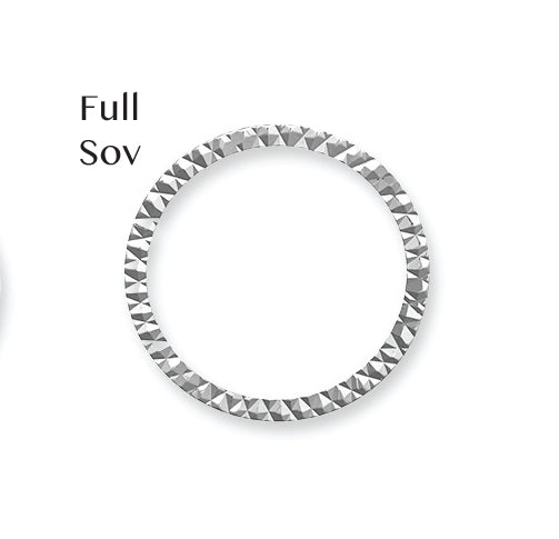 925 Silver Diamond Cut Full Sovereign Bezel (AFD088)