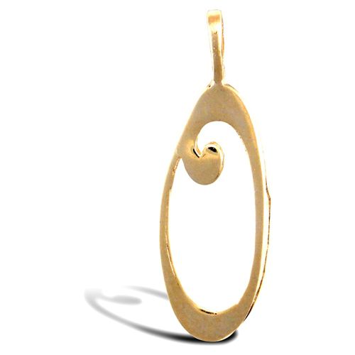 9ct Yellow Gold Polished Script Initial Pendant