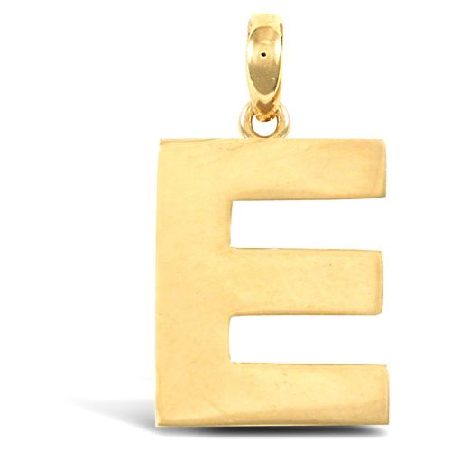 9ct Yellow Gold Plain Initial Pendant