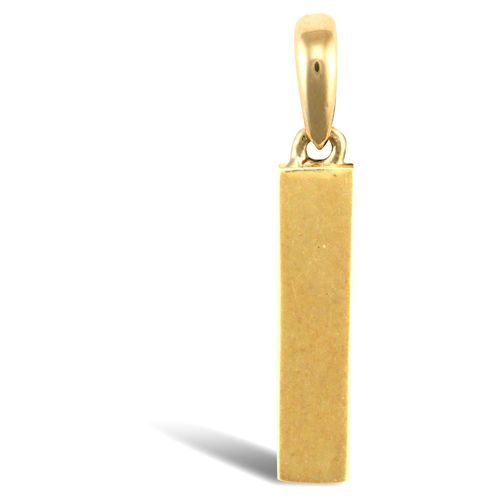 9ct Yellow Gold Plain Initial Pendant