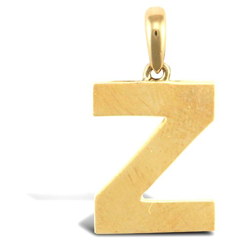 9ct Yellow Gold Plain Initial Pendant