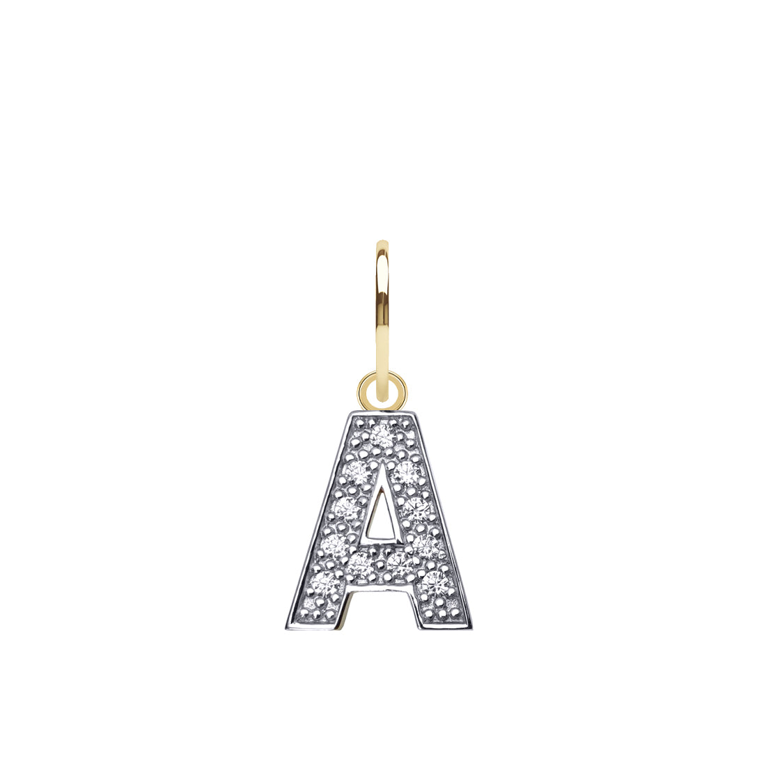 JIN021- | 9ct Yellow Gold Cubic Zirconia Initial Pendant
