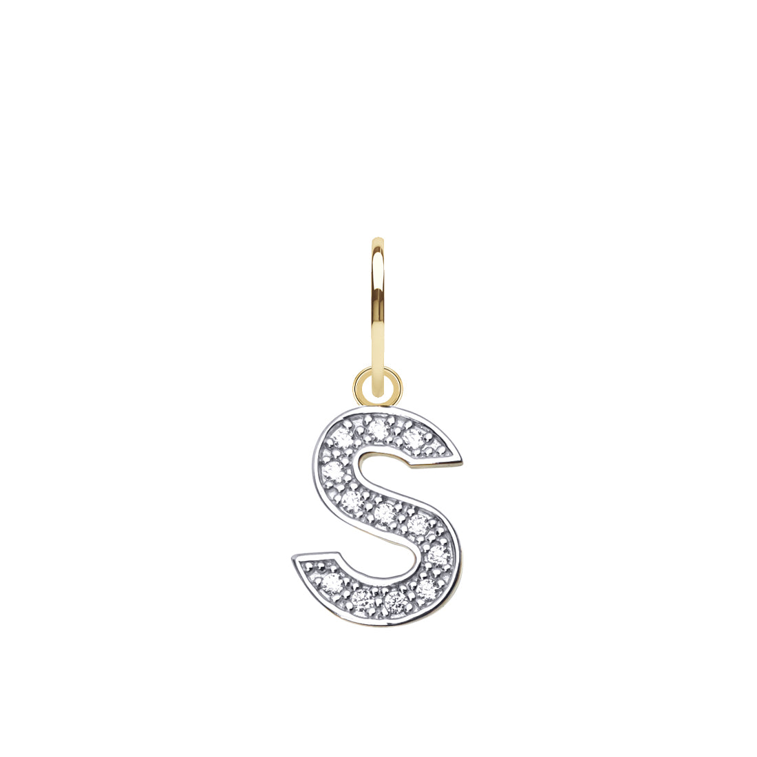 9ct Yellow Gold Cubic Zirconia Initial Pendant