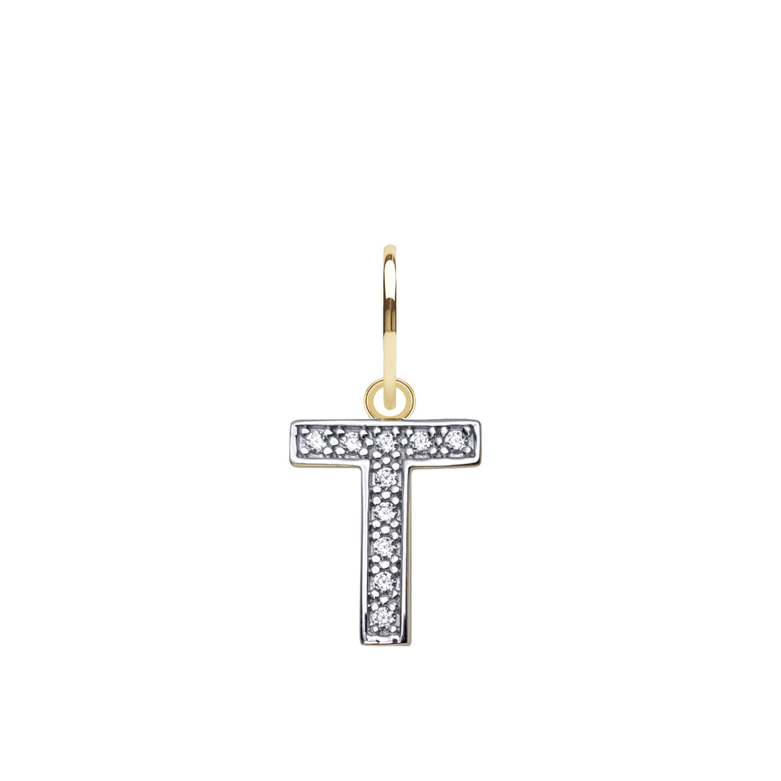 9ct Yellow Gold Cubic Zirconia Initial Pendant