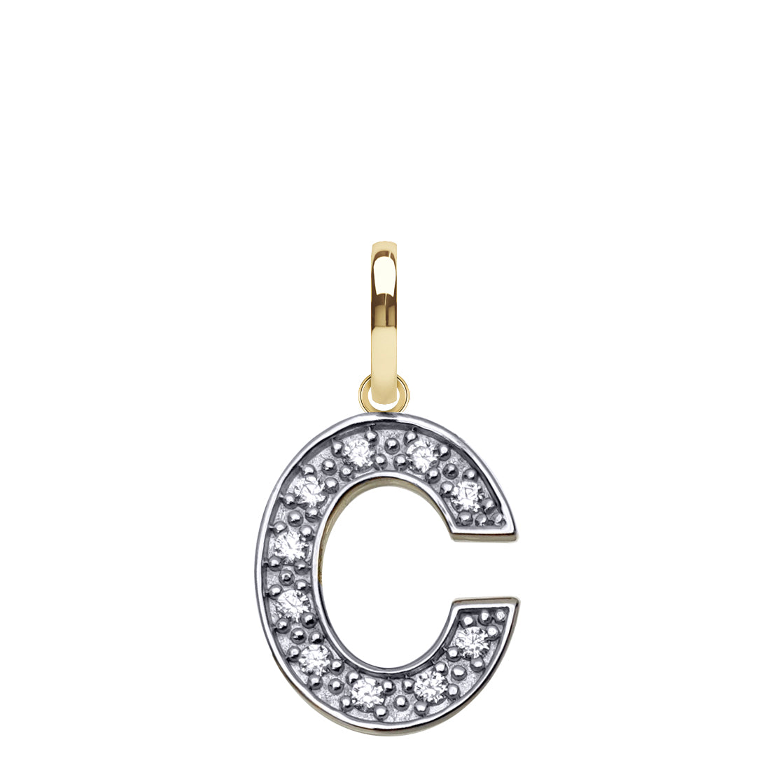 9ct Yellow Gold Cubic Zirconia Initial Pendant