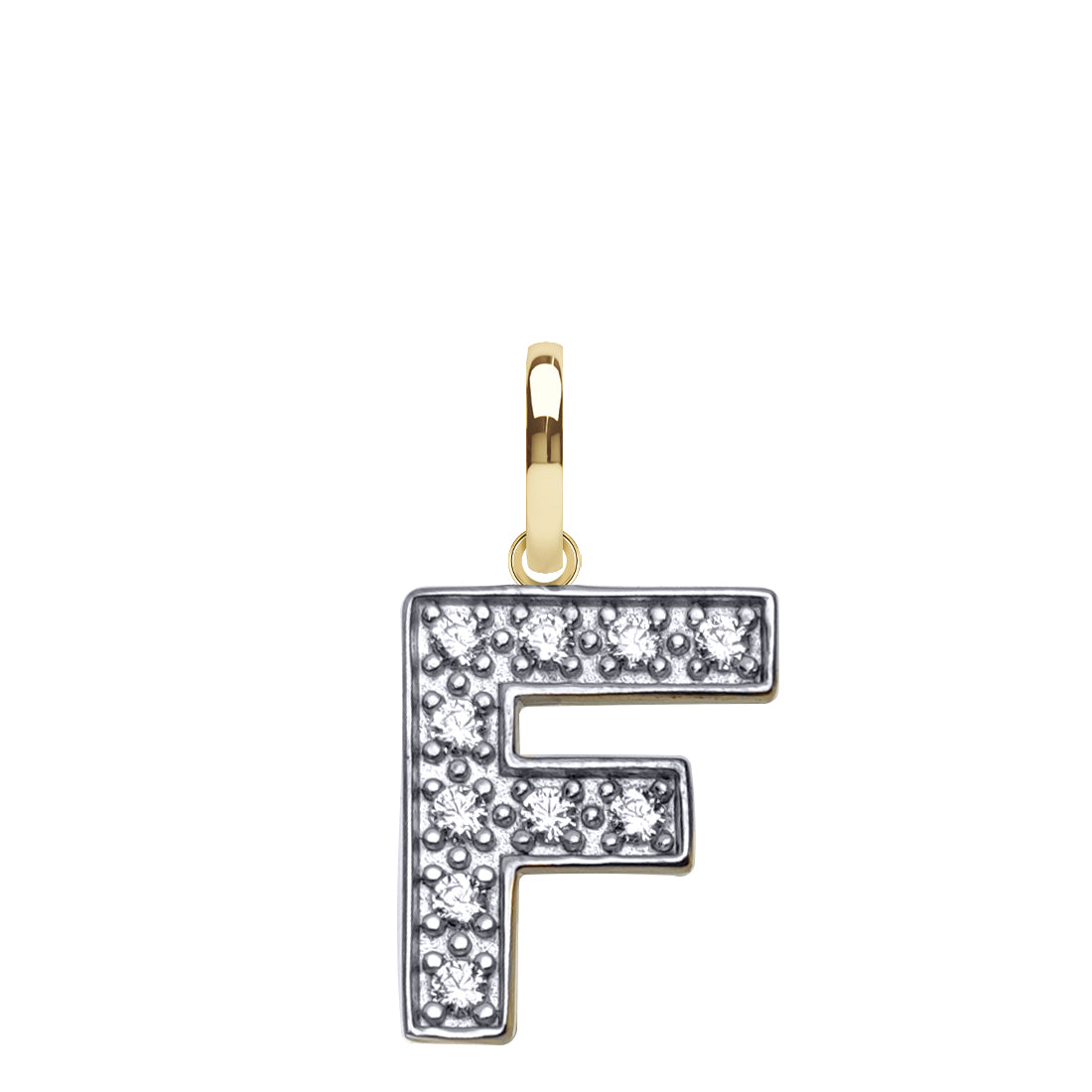 9ct Yellow Gold Cubic Zirconia Initial Pendant