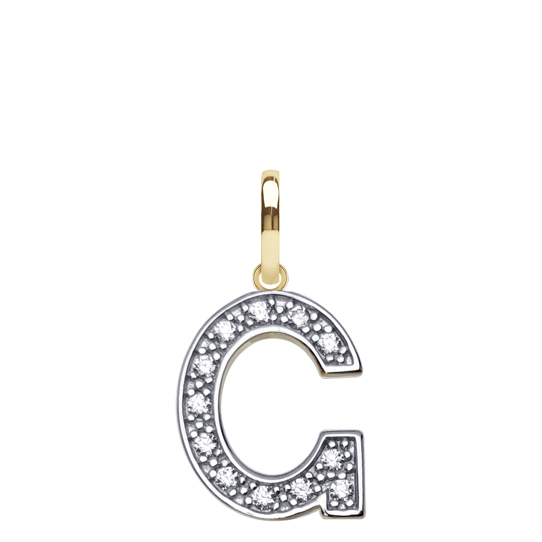 9ct Yellow Gold Cubic Zirconia Initial Pendant