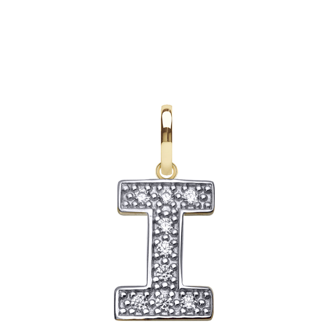 9ct Yellow Gold Cubic Zirconia Initial Pendant