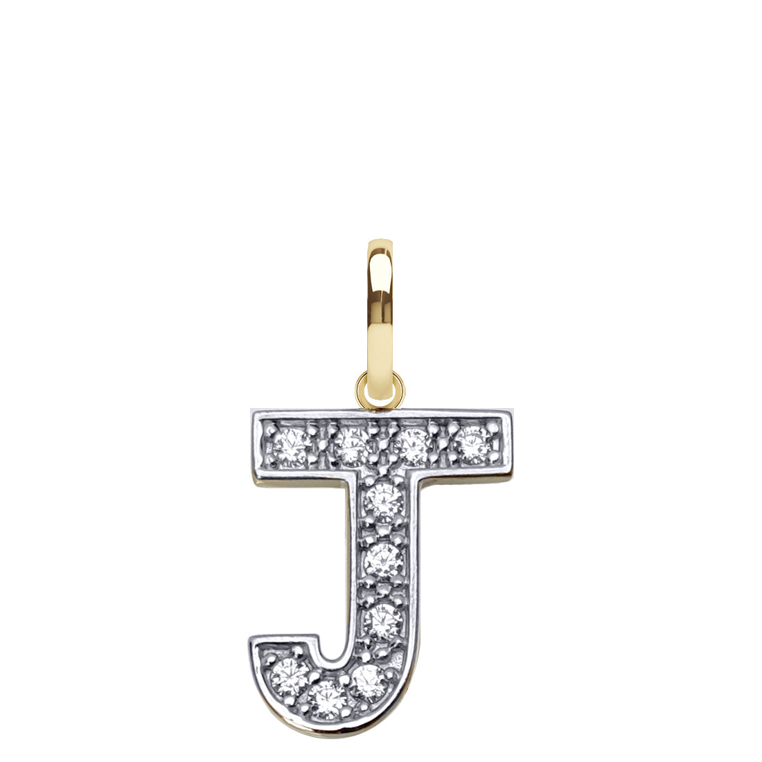 9ct Yellow Gold Cubic Zirconia Initial Pendant